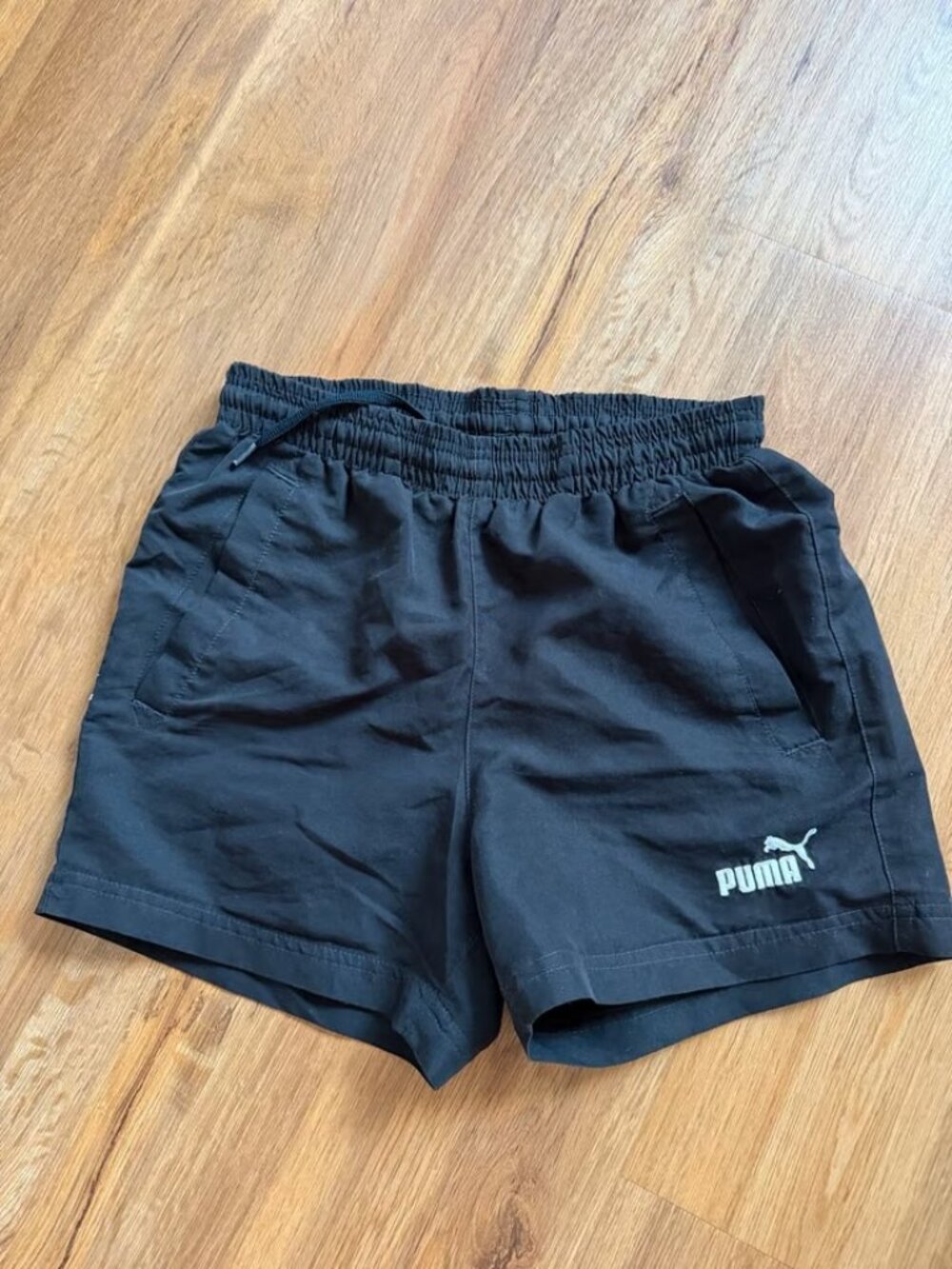 Puma Kids' Black Woven Athletic Shorts — US Youth Size 10